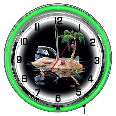 Petro Enterprises Lost In Paradise 18 ft. Neon Clock PE434501